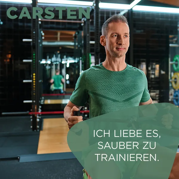 Carsten: &bdquo;Ich liebe es, sauber zu trainieren.&ldquo;