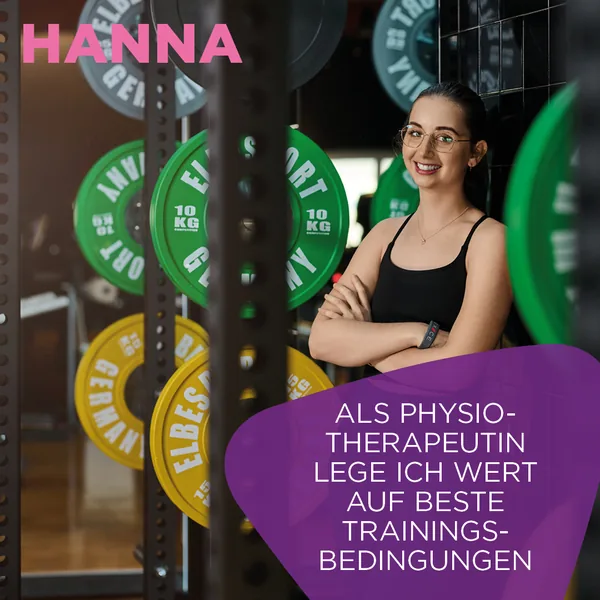 Hanna: &bdquo;Als Physiotherapeutin lege ich Wert auf beste Trainingsbedingungen.&ldquo;