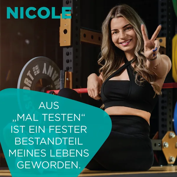 Nicole: &bdquo;Aus &sbquo;mal testen&lsquo; ist ein fester Bestandteil meines Lebens geworden.&ldquo;